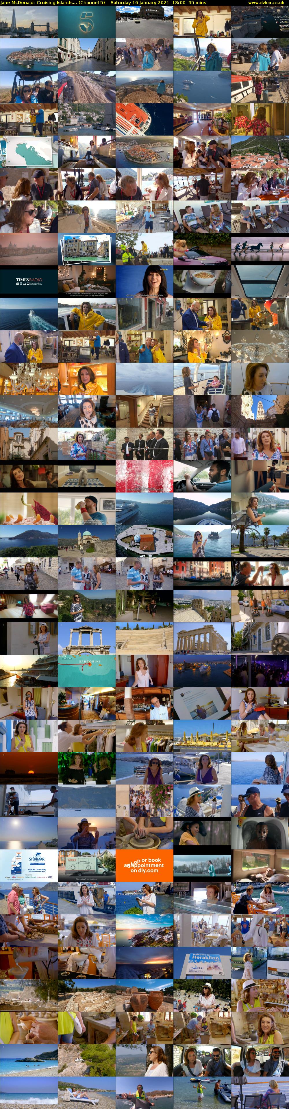 Jane McDonald: Cruising Islands... (Channel 5) Saturday 16 January 2021 18:00 - 19:35