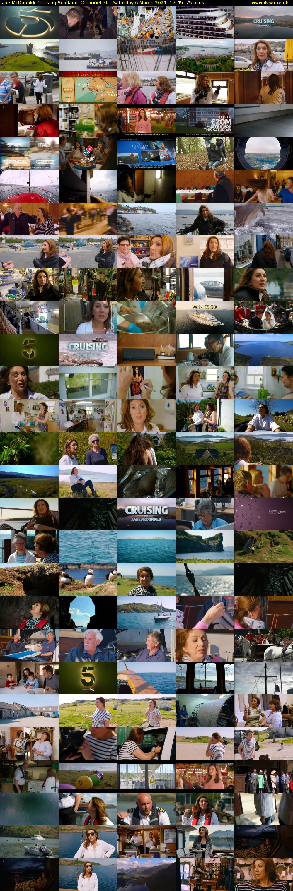 Jane McDonald: Cruising Scotland  (Channel 5) Saturday 6 March 2021 17:45 - 19:00