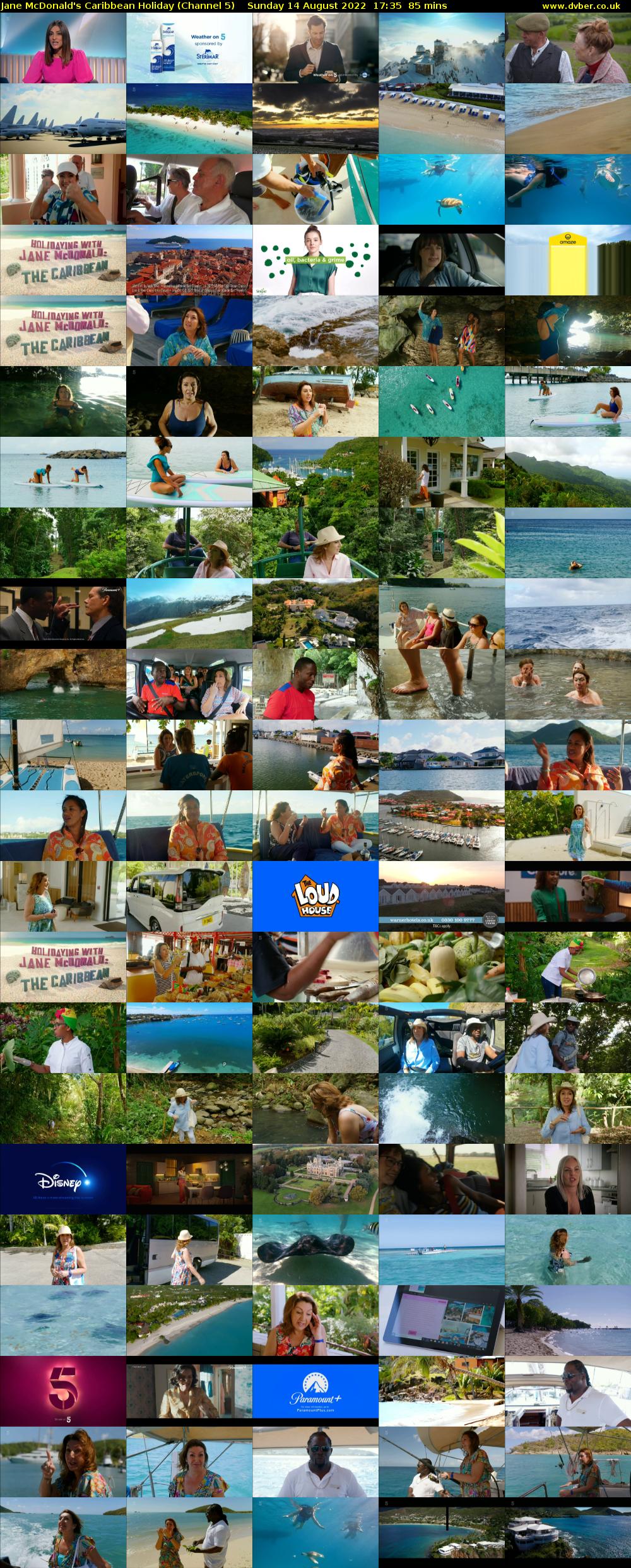 Jane McDonald's Caribbean Holiday (Channel 5) Sunday 14 August 2022 17:35 - 19:00