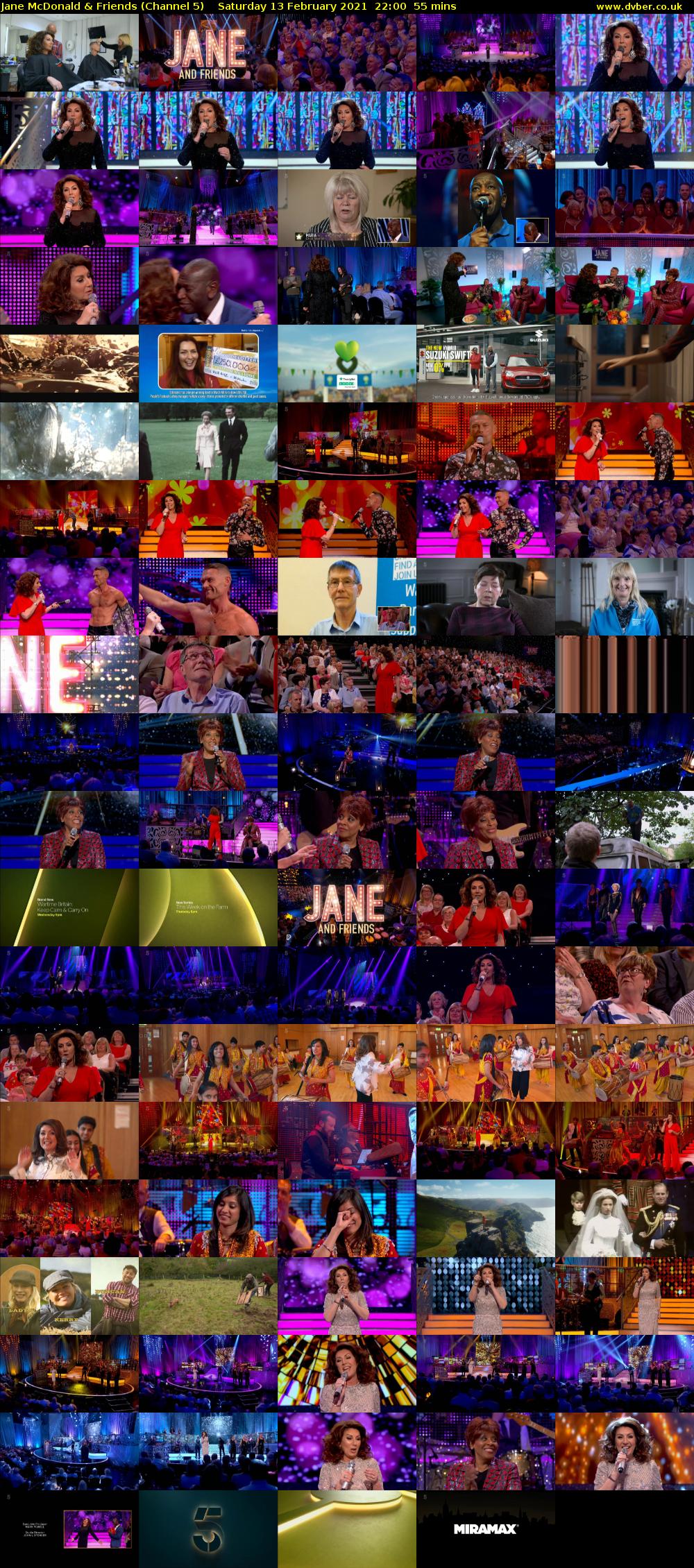 Jane McDonald & Friends (Channel 5) Saturday 13 February 2021 22:00 - 22:55