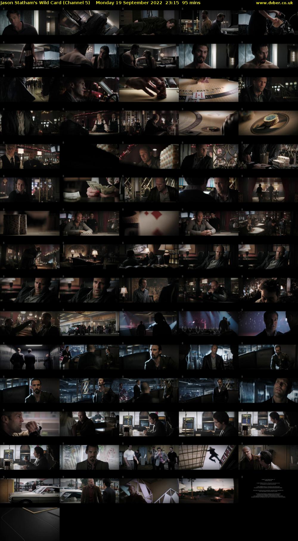 Jason Statham's Wild Card (Channel 5) Monday 19 September 2022 23:15 - 00:50
