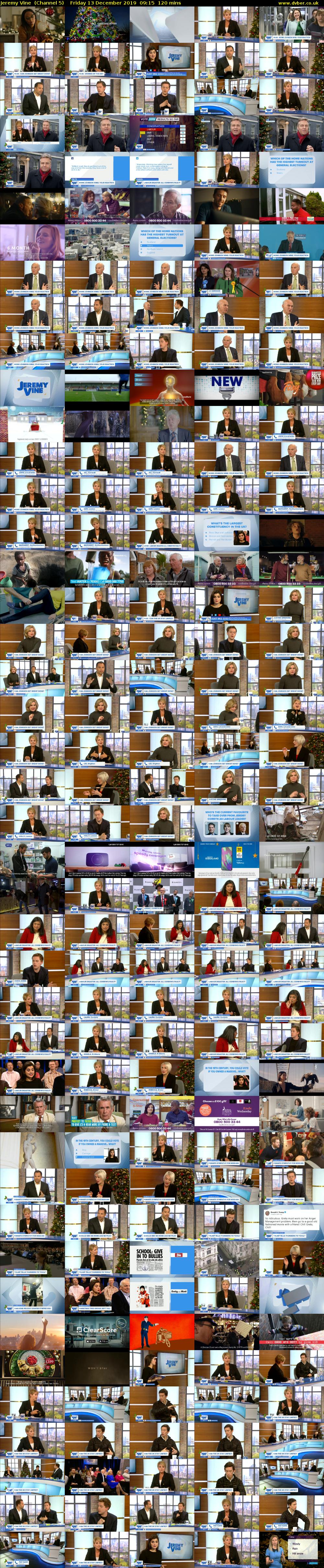 Jeremy Vine  (Channel 5) Friday 13 December 2019 09:15 - 11:15