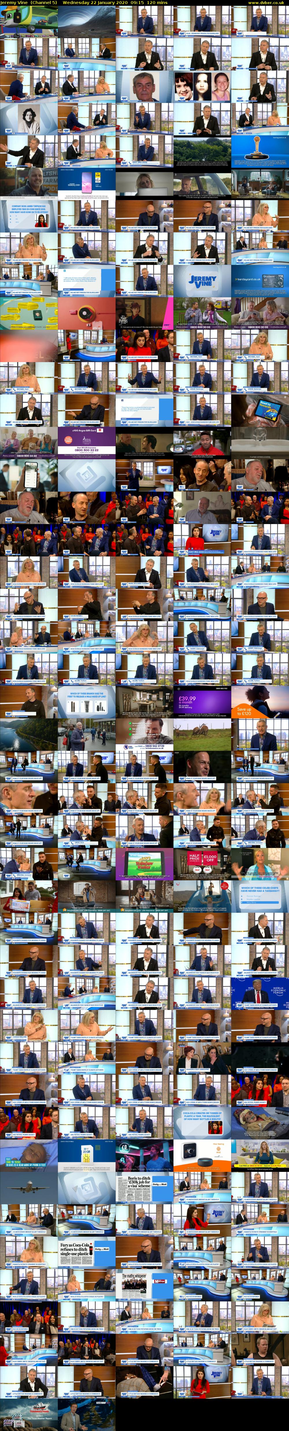 Jeremy Vine  (Channel 5) Wednesday 22 January 2020 09:15 - 11:15