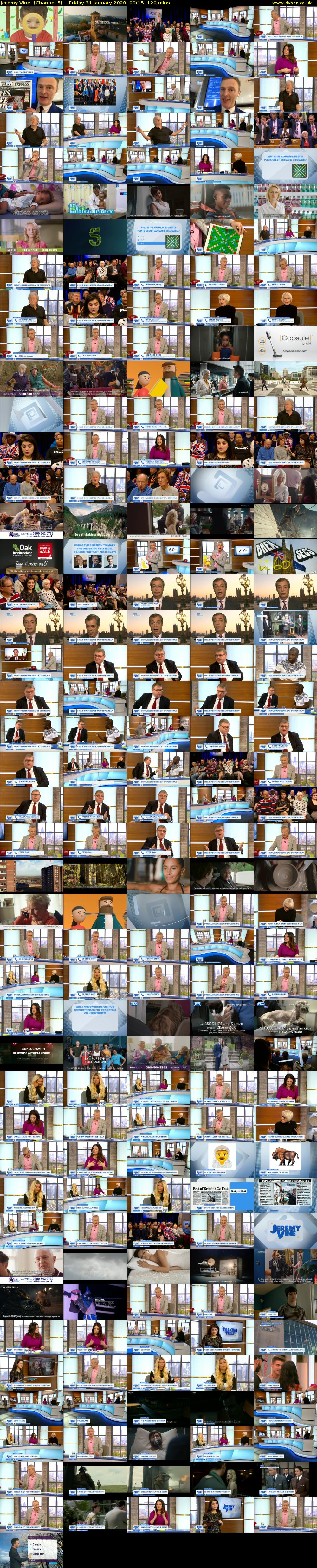 Jeremy Vine  (Channel 5) Friday 31 January 2020 09:15 - 11:15