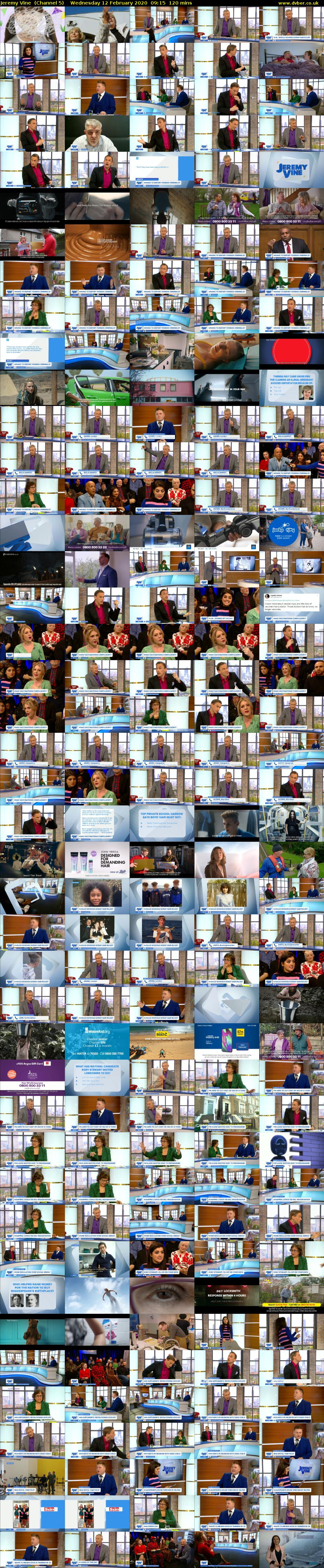 Jeremy Vine  (Channel 5) Wednesday 12 February 2020 09:15 - 11:15