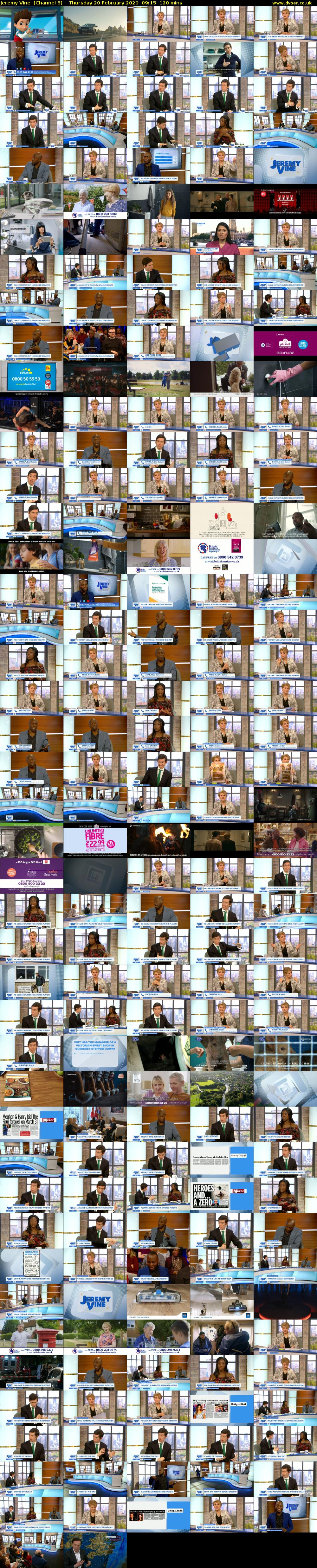 Jeremy Vine  (Channel 5) Thursday 20 February 2020 09:15 - 11:15