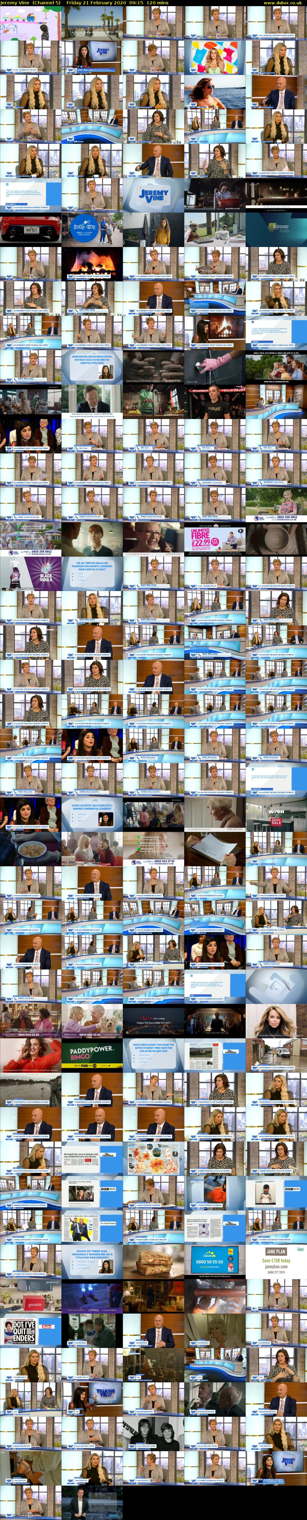 Jeremy Vine  (Channel 5) Friday 21 February 2020 09:15 - 11:15