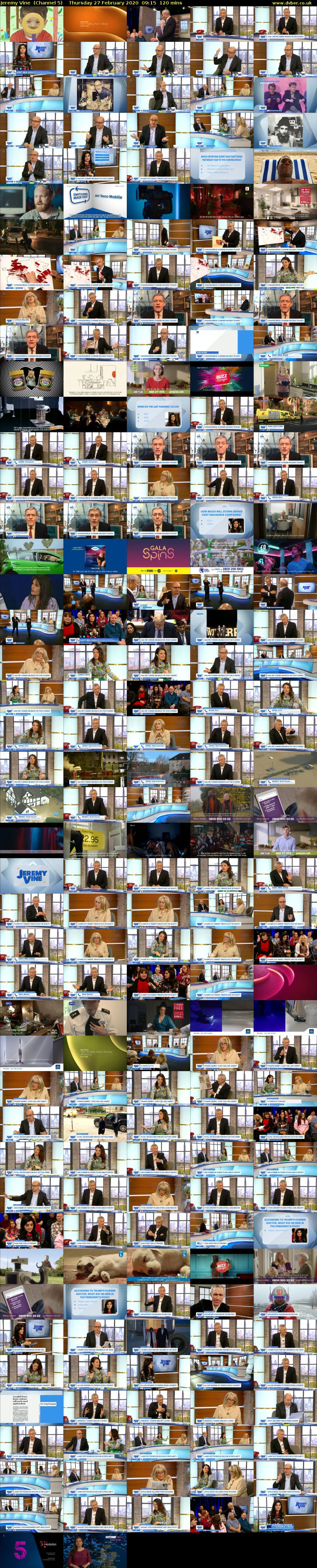 Jeremy Vine  (Channel 5) Thursday 27 February 2020 09:15 - 11:15