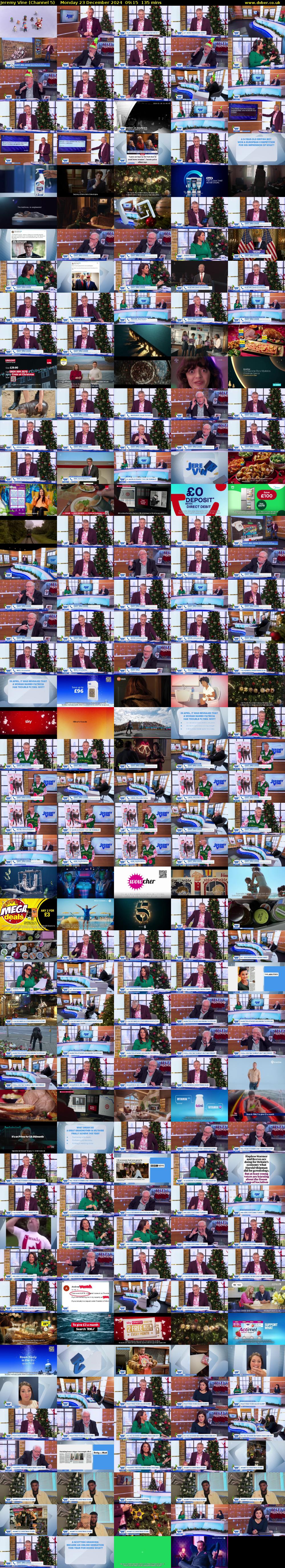 Jeremy Vine (Channel 5) Monday 23 December 2024 09:15 - 11:30