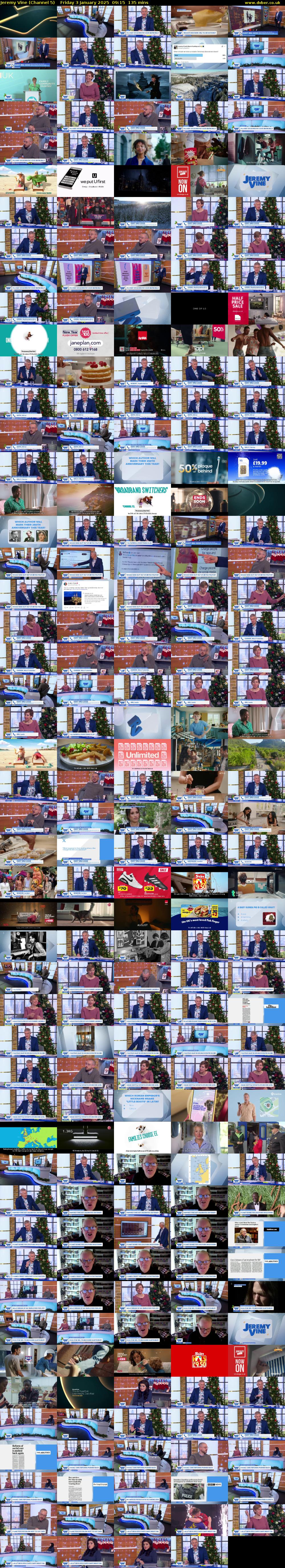 Jeremy Vine (Channel 5) Friday 3 January 2025 09:15 - 11:30