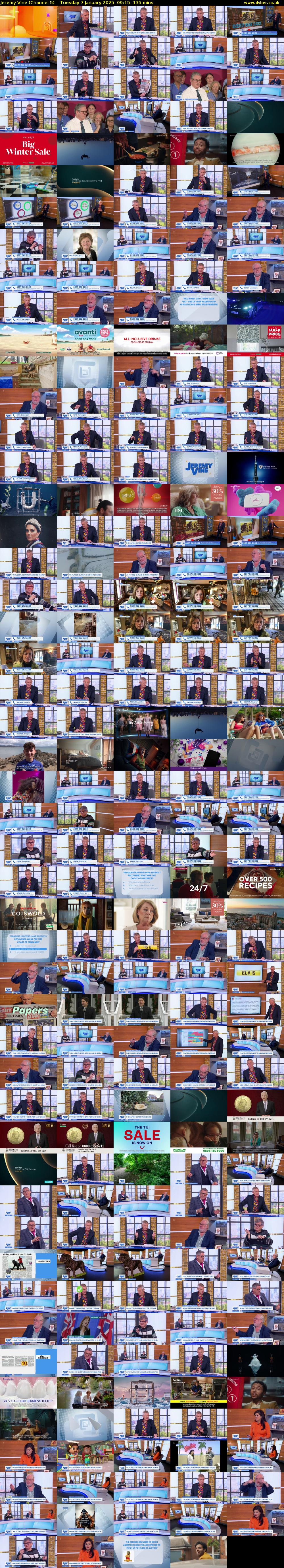 Jeremy Vine (Channel 5) Tuesday 7 January 2025 09:15 - 11:30