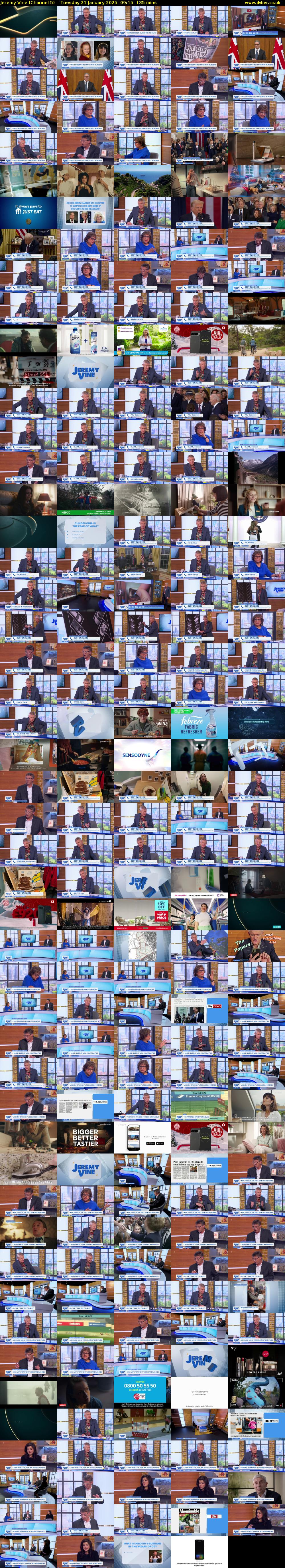 Jeremy Vine (Channel 5) Tuesday 21 January 2025 09:15 - 11:30