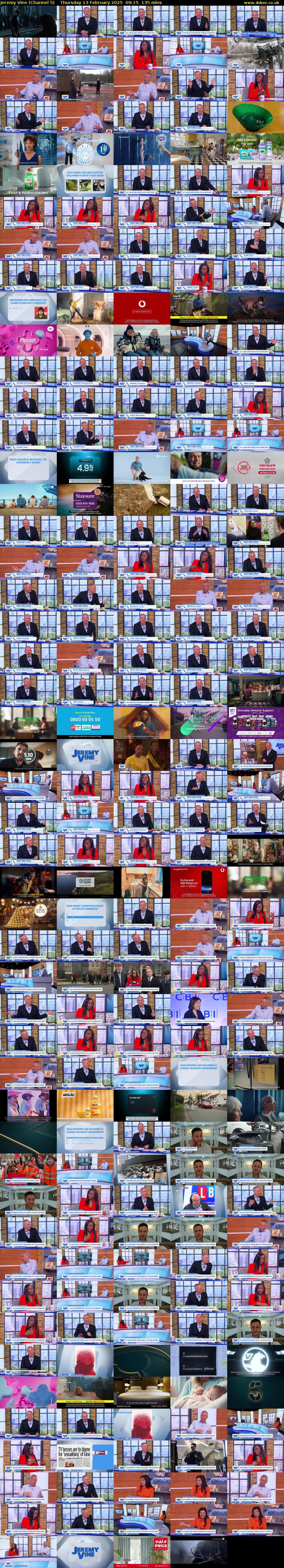 Jeremy Vine (Channel 5) Thursday 13 February 2025 09:15 - 11:30