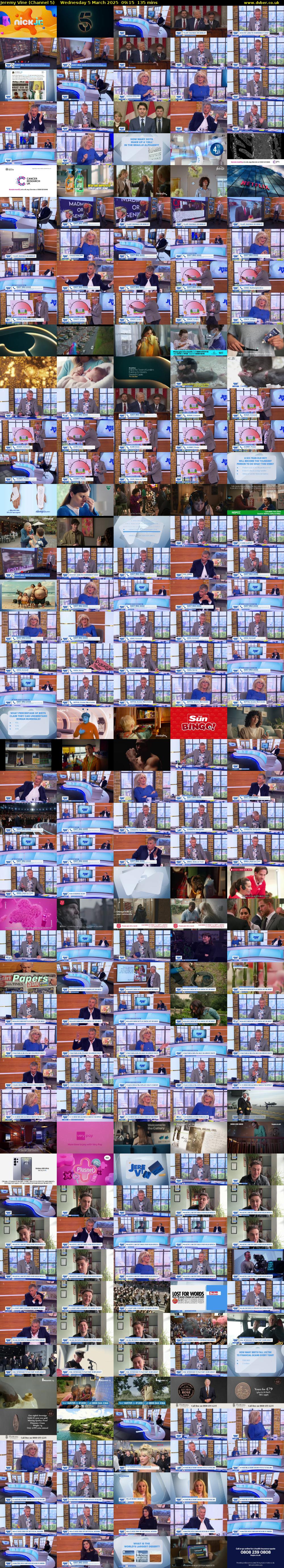 Jeremy Vine (Channel 5) Wednesday 5 March 2025 09:15 - 11:30