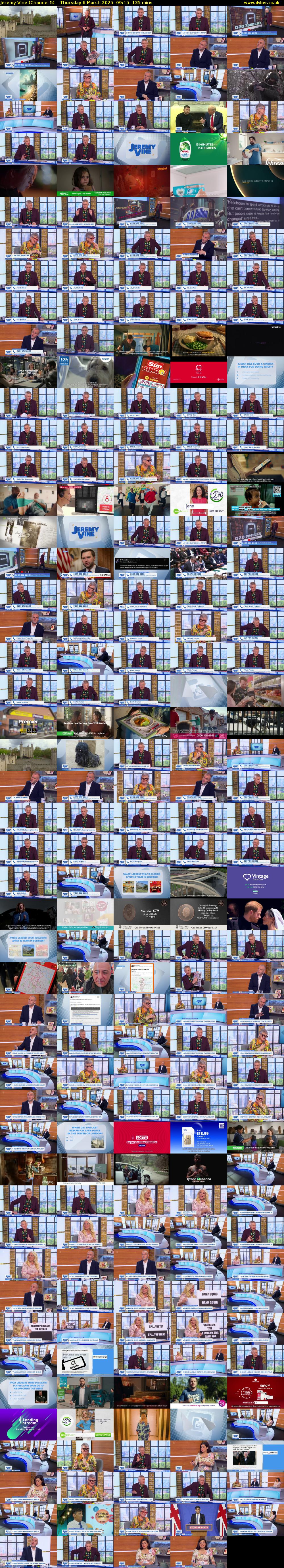 Jeremy Vine (Channel 5) Thursday 6 March 2025 09:15 - 11:30