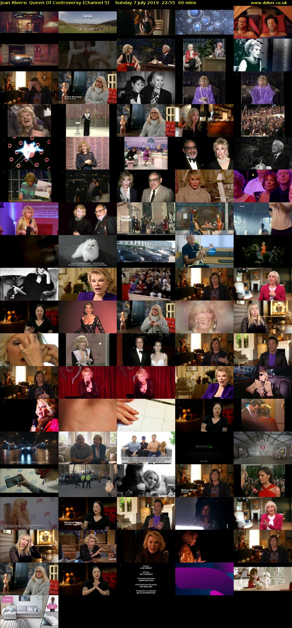 Joan Rivers: Queen Of Controversy (Channel 5) Sunday 7 July 2019 22:55 - 23:55