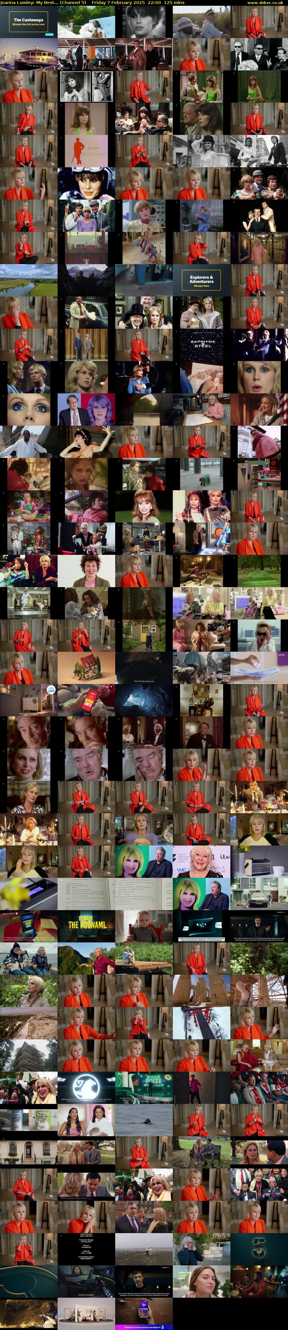 Joanna Lumley: My Best... (Channel 5) Friday 7 February 2025 22:00 - 00:05