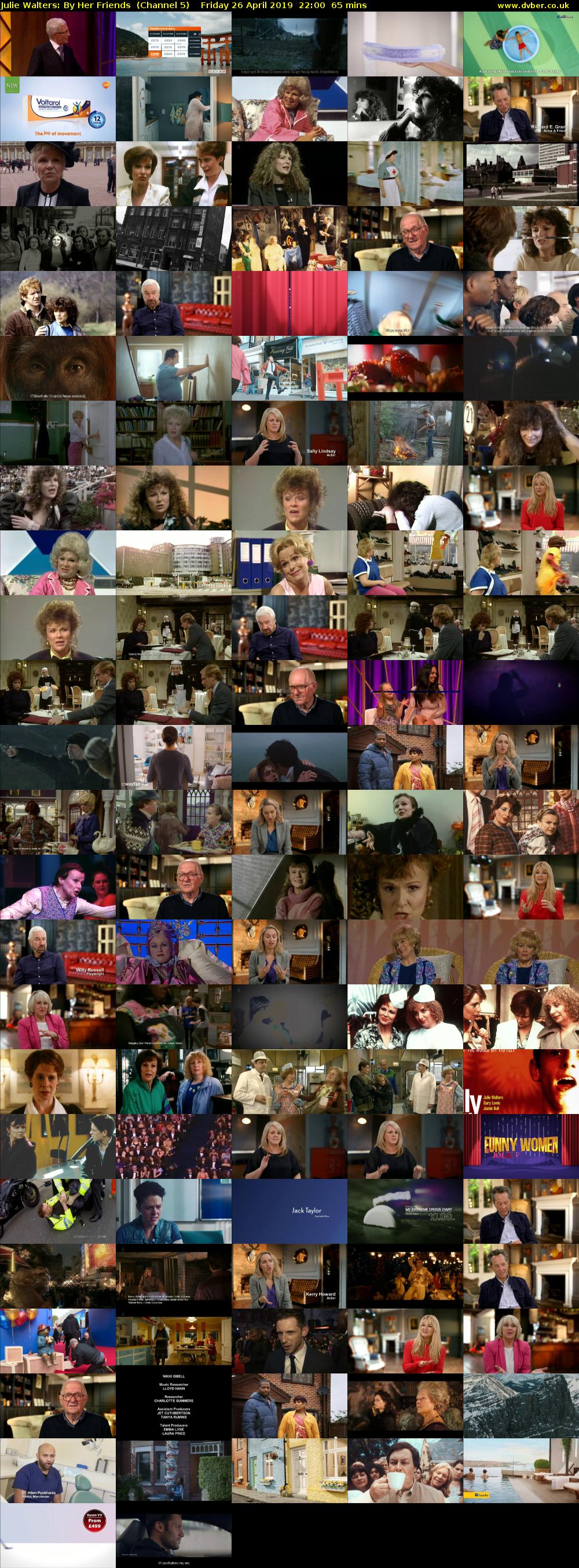 Julie Walters: By Her Friends  (Channel 5) Friday 26 April 2019 22:00 - 23:05