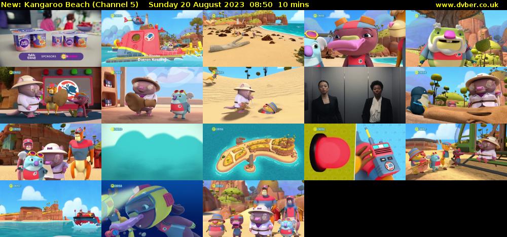 Kangaroo Beach (Channel 5) Sunday 20 August 2023 08:50 - 09:00
