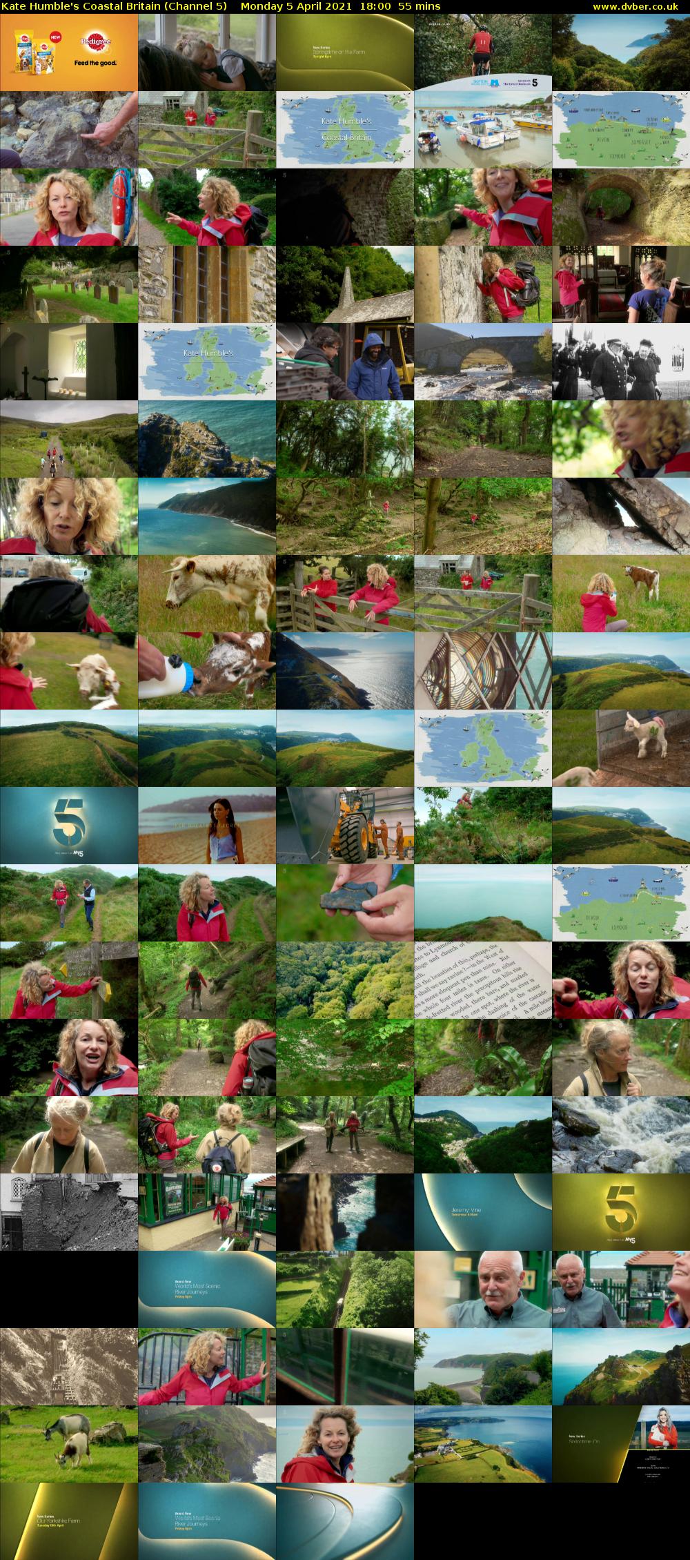 Kate Humble's Coastal Britain (Channel 5) Monday 5 April 2021 18:00 - 18:55