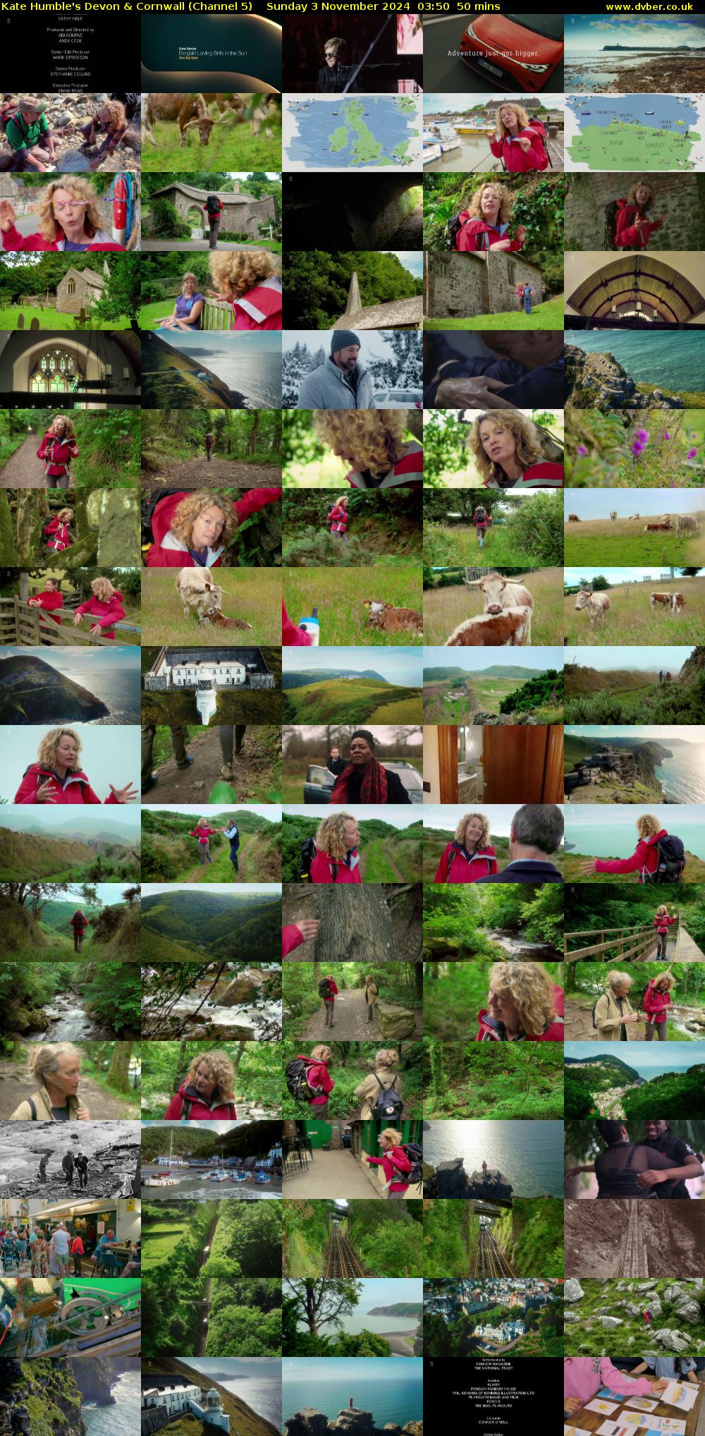 Kate Humble's Devon & Cornwall (Channel 5) Sunday 3 November 2024 03:50 - 04:40