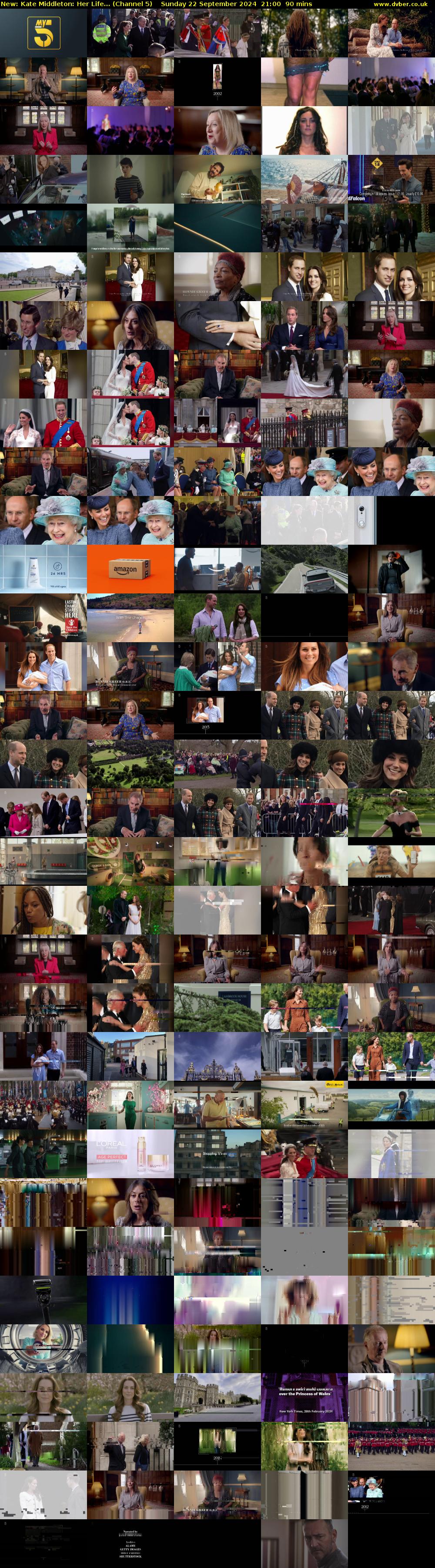Kate Middleton: Her Life... (Channel 5) Sunday 22 September 2024 21:00 - 22:30