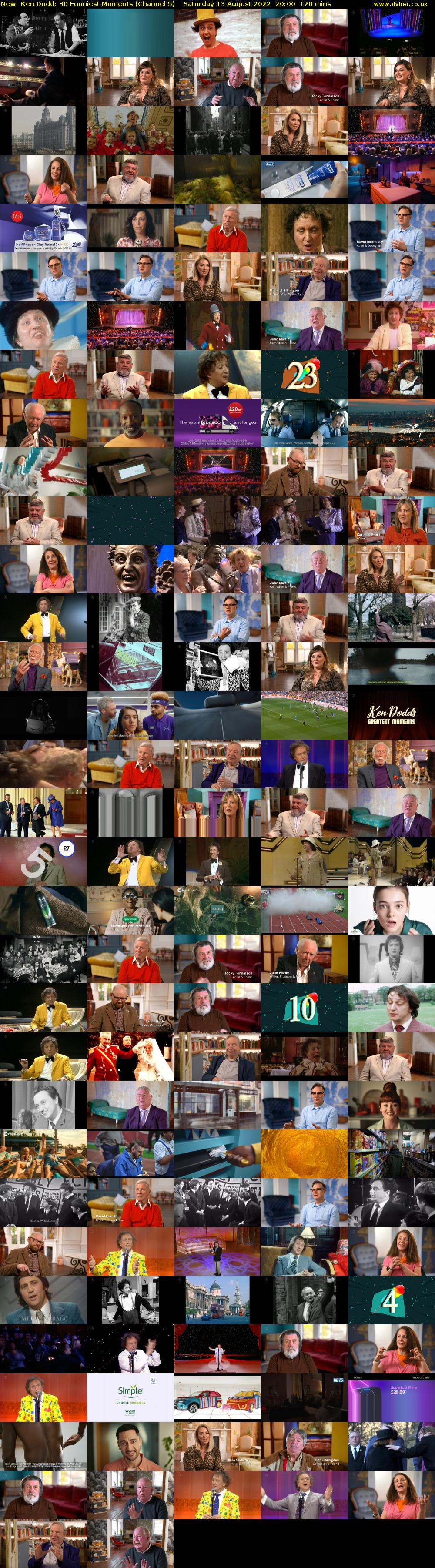 Ken Dodd: 30 Funniest Moments (Channel 5) Saturday 13 August 2022 20:00 - 22:00