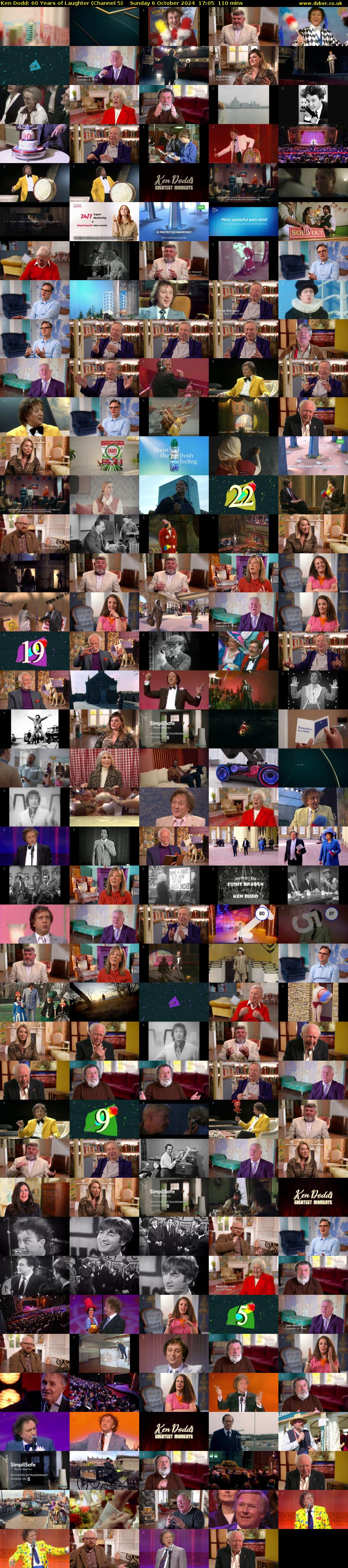 Ken Dodd: 60 Years of Laughter (Channel 5) Sunday 6 October 2024 17:05 - 18:55