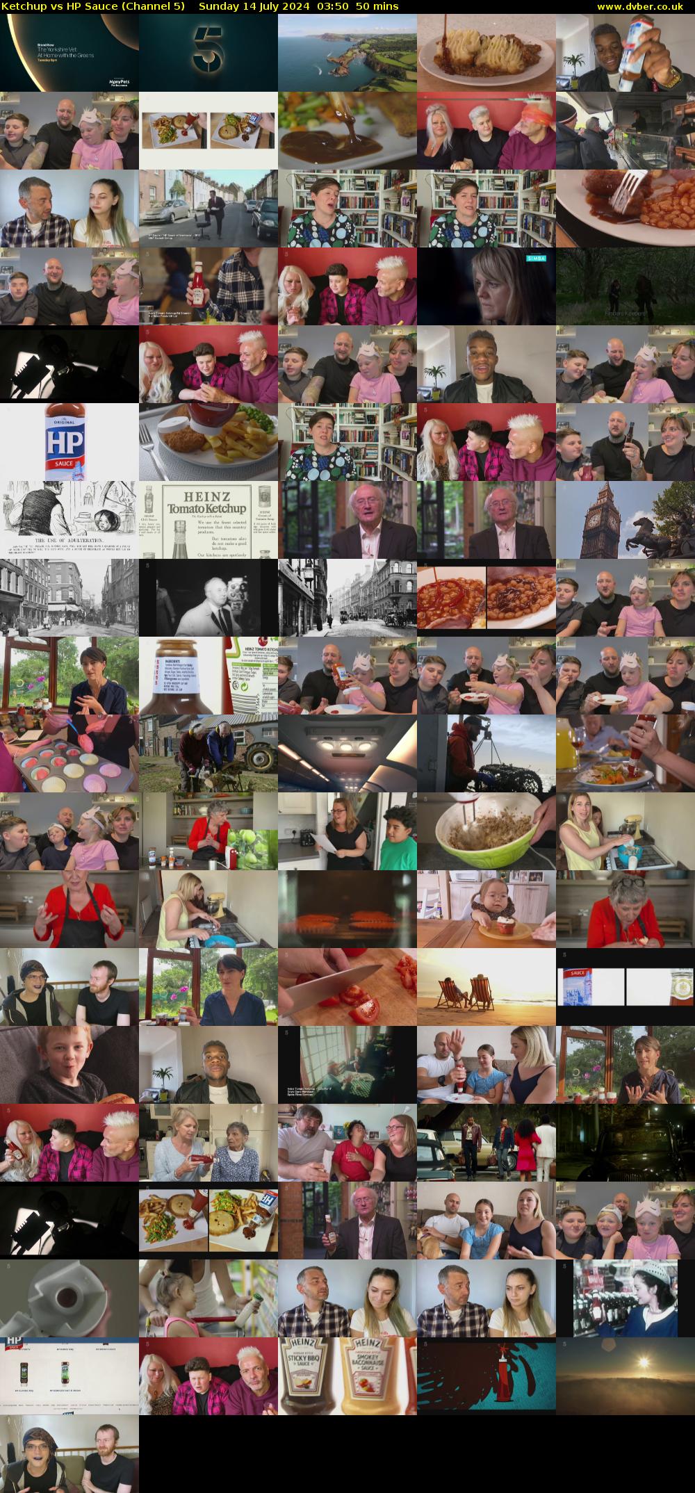 Ketchup vs HP Sauce (Channel 5) Sunday 14 July 2024 03:50 - 04:40