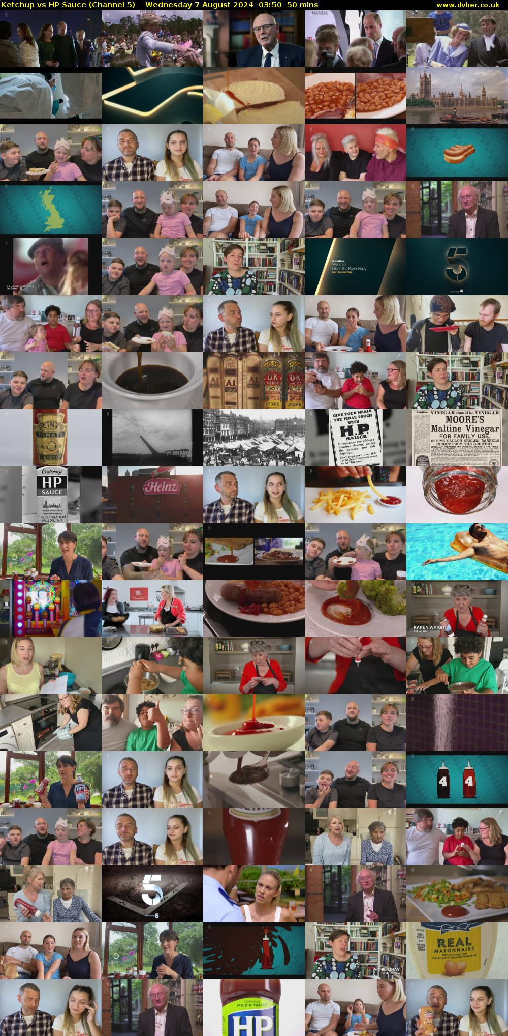 Ketchup vs HP Sauce (Channel 5) Wednesday 7 August 2024 03:50 - 04:40