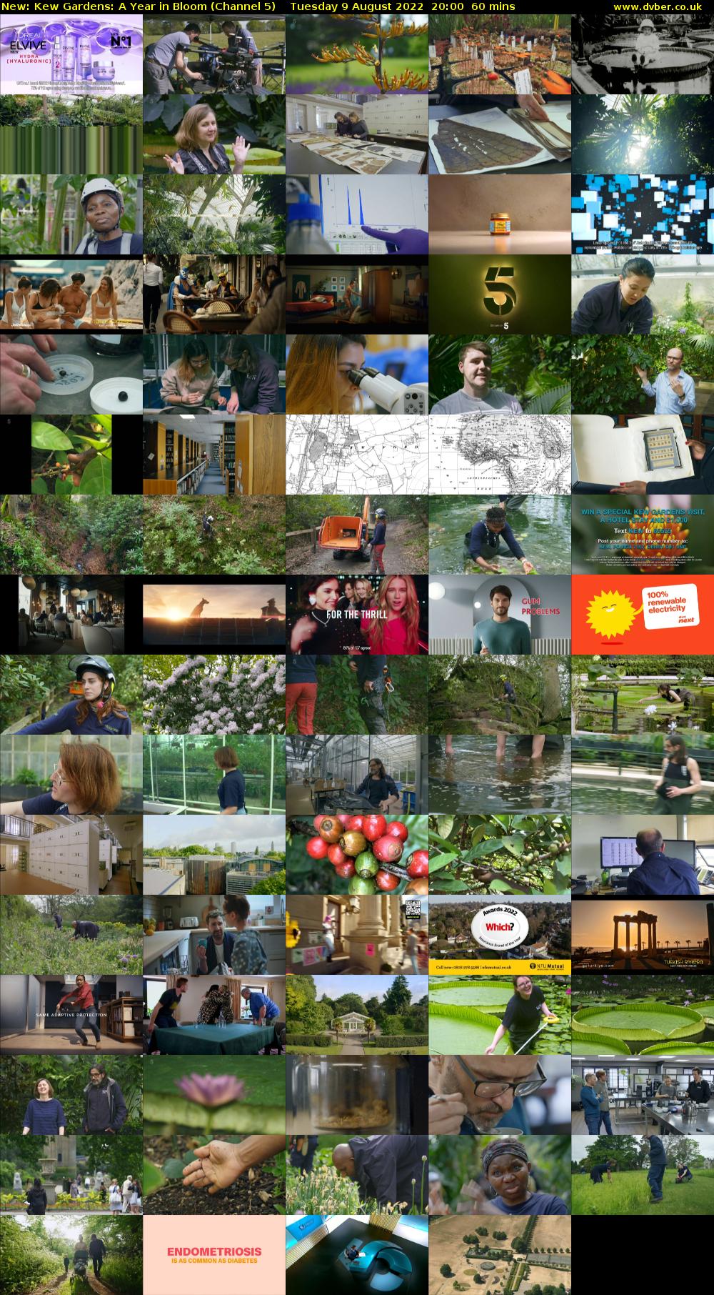 Kew Gardens: A Year In Bloom (Channel 5) Tuesday 9 August 2022 20:00 - 21:00