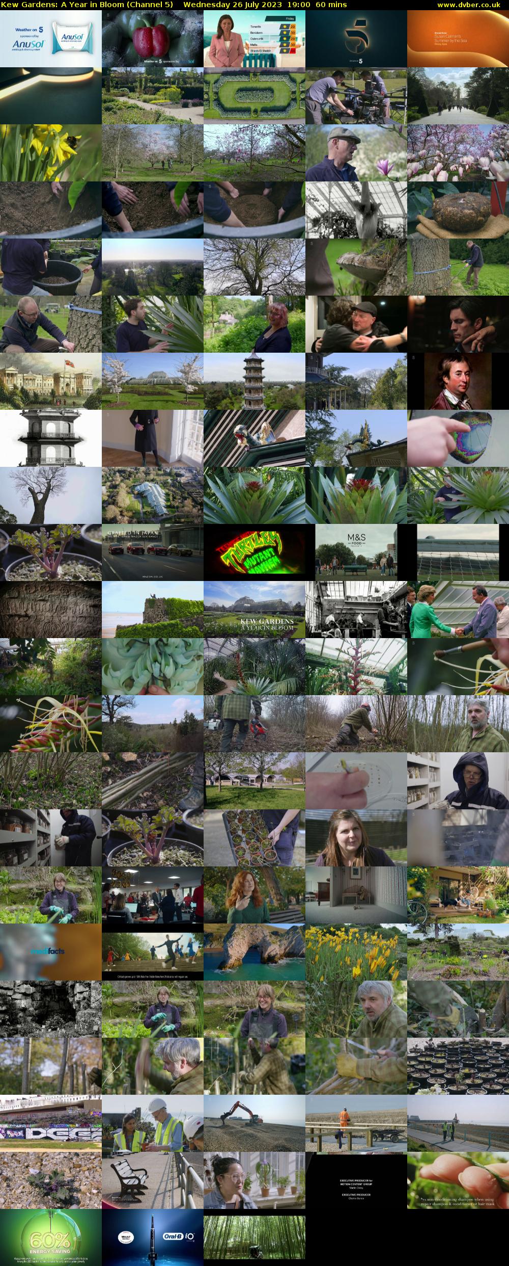 Kew Gardens: A Year In Bloom (Channel 5) Wednesday 26 July 2023 19:00 - 20:00