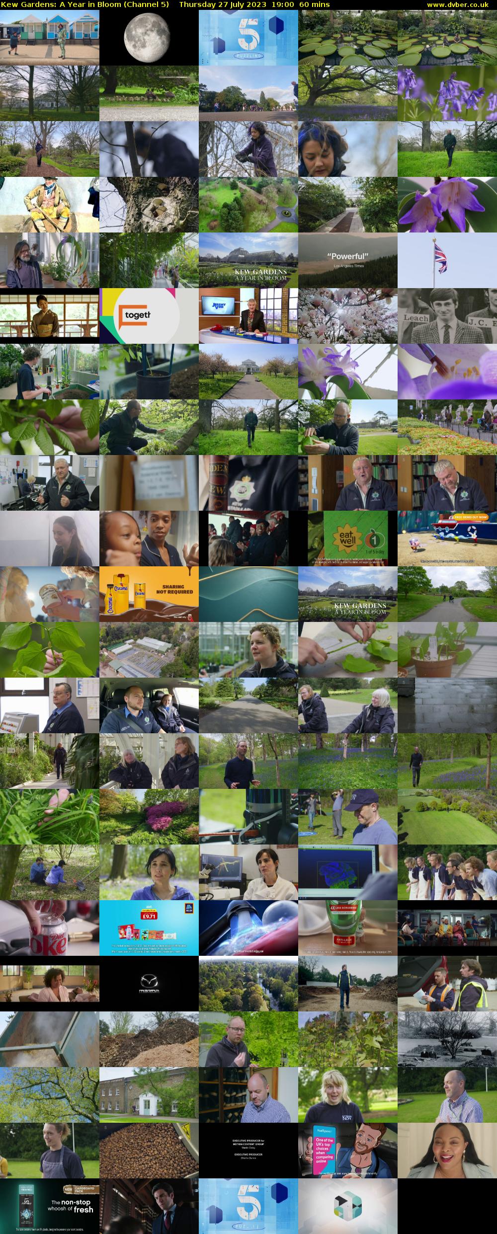 Kew Gardens: A Year In Bloom (Channel 5) Thursday 27 July 2023 19:00 - 20:00