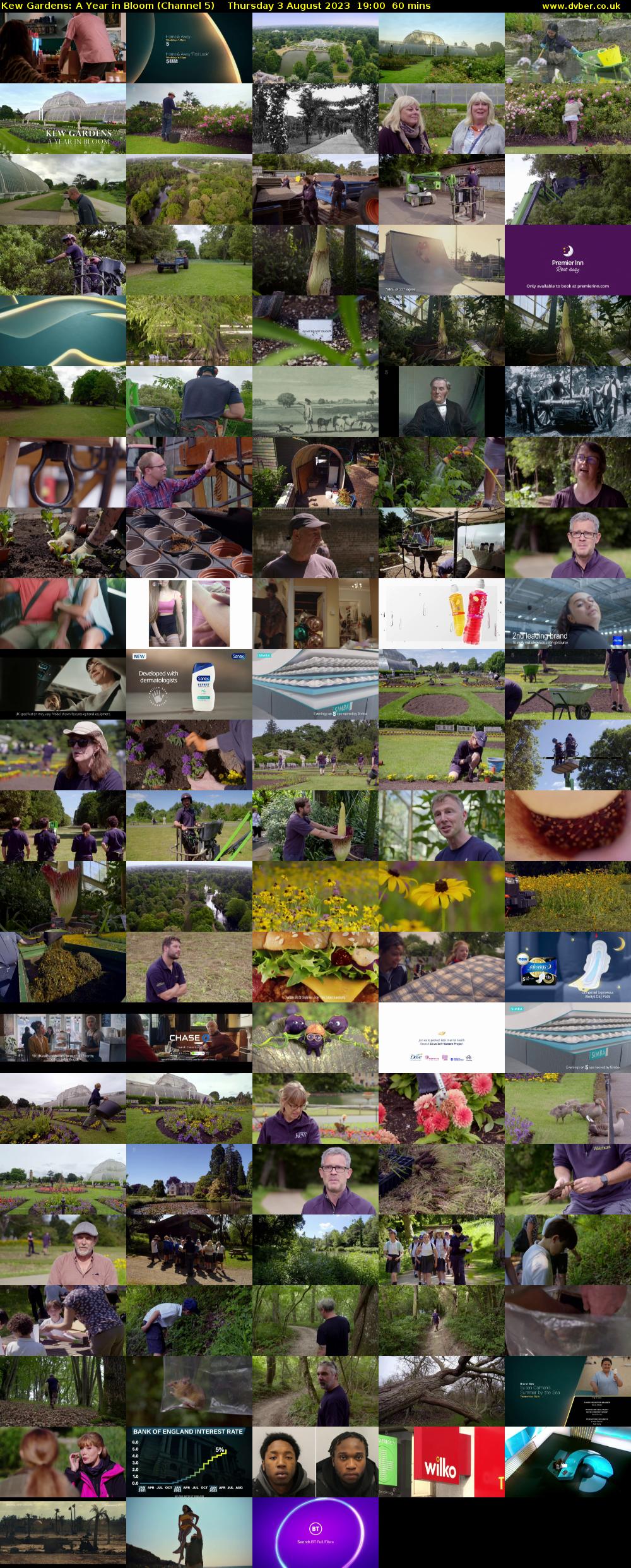 Kew Gardens: A Year In Bloom (Channel 5) Thursday 3 August 2023 19:00 - 20:00