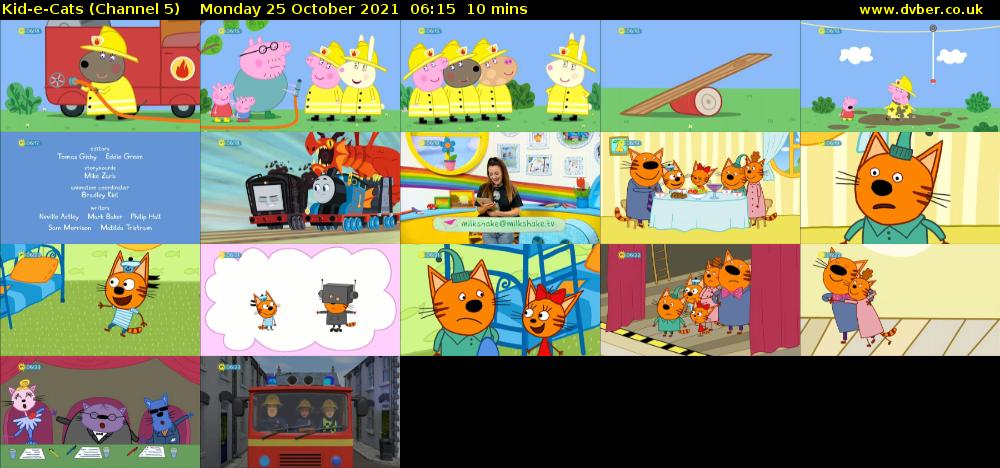 Kid-e-Cats (Channel 5) Monday 25 October 2021 06:15 - 06:25
