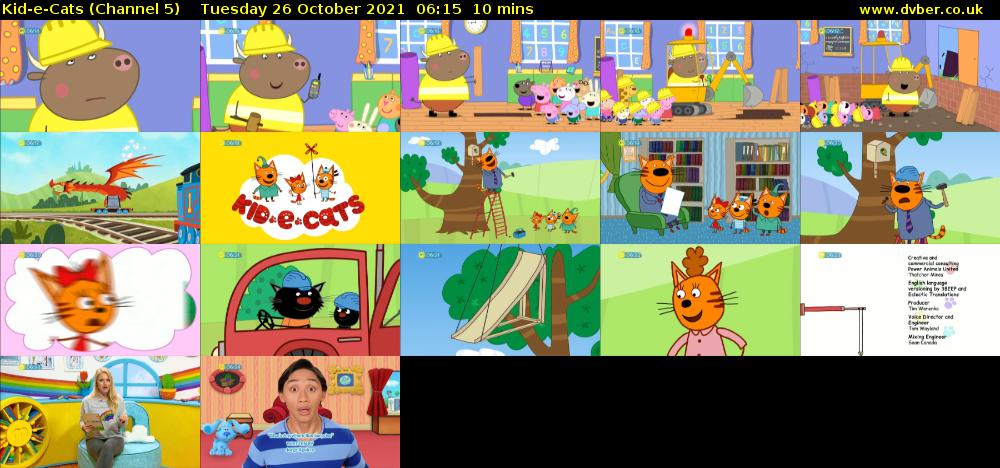 Kid-e-Cats (Channel 5) Tuesday 26 October 2021 06:15 - 06:25