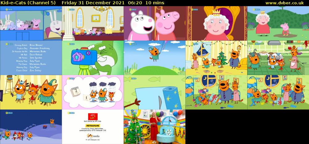 Kid-e-Cats (Channel 5) Friday 31 December 2021 06:20 - 06:30