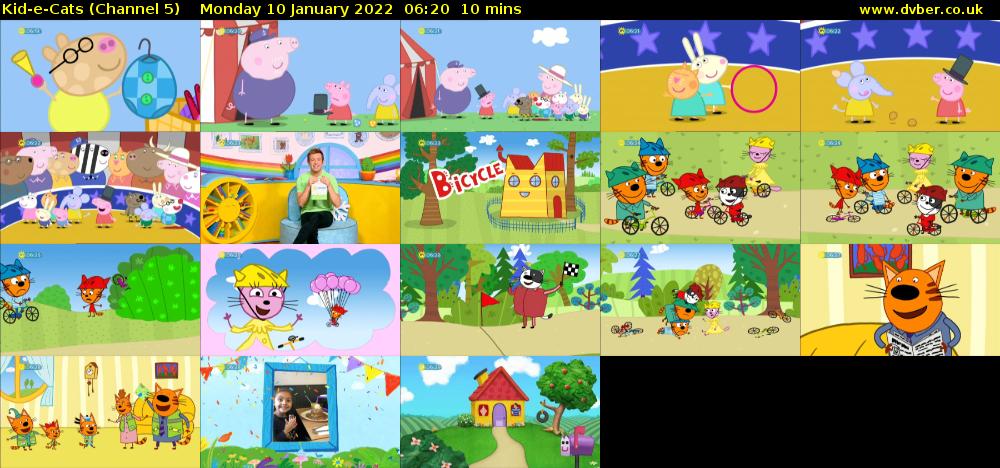 Kid-e-Cats (Channel 5) Monday 10 January 2022 06:20 - 06:30