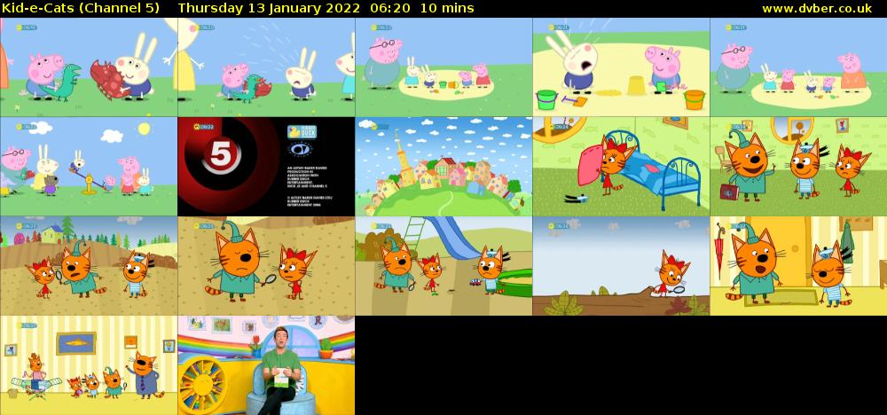 Kid-e-Cats (Channel 5) Thursday 13 January 2022 06:20 - 06:30