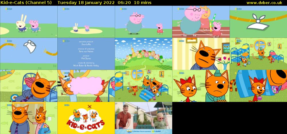 Kid-e-Cats (Channel 5) Tuesday 18 January 2022 06:20 - 06:30