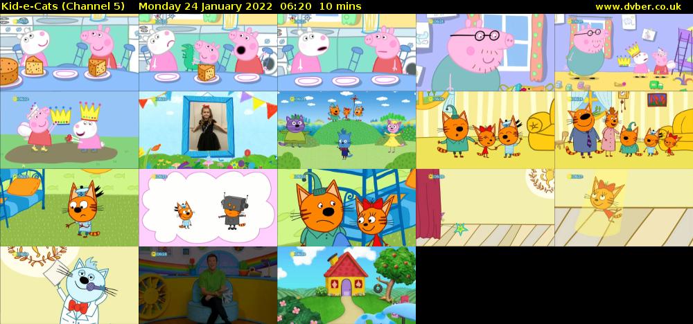 Kid-e-Cats (Channel 5) Monday 24 January 2022 06:20 - 06:30