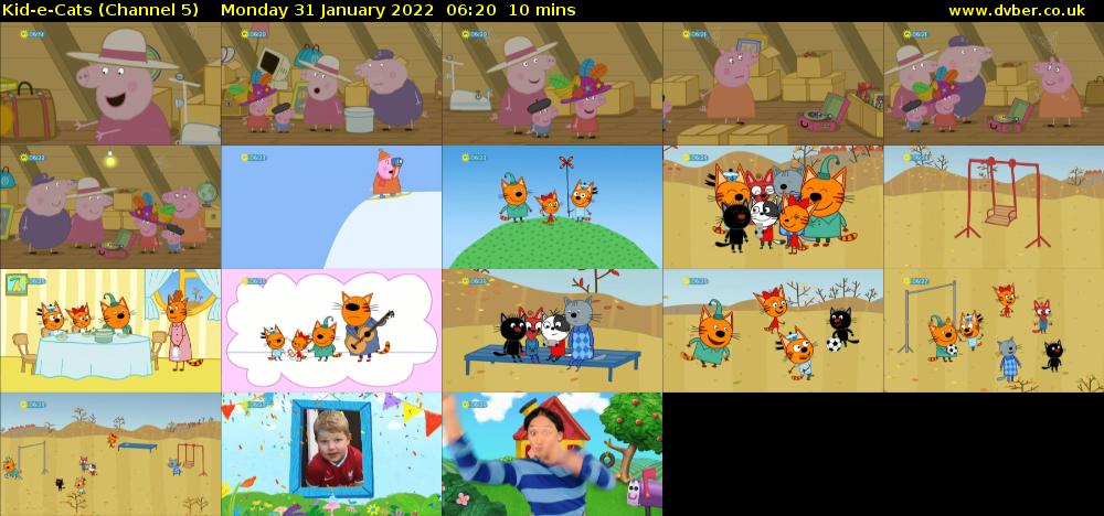 Kid-e-Cats (Channel 5) Monday 31 January 2022 06:20 - 06:30