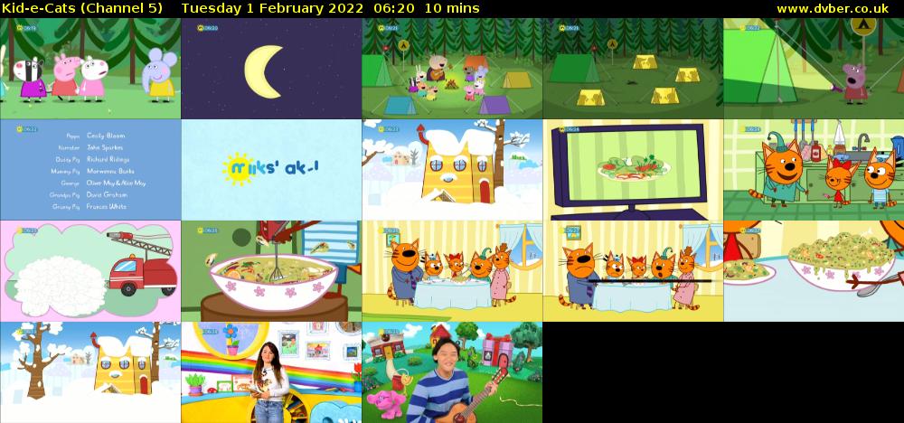 Kid-e-Cats (Channel 5) Tuesday 1 February 2022 06:20 - 06:30