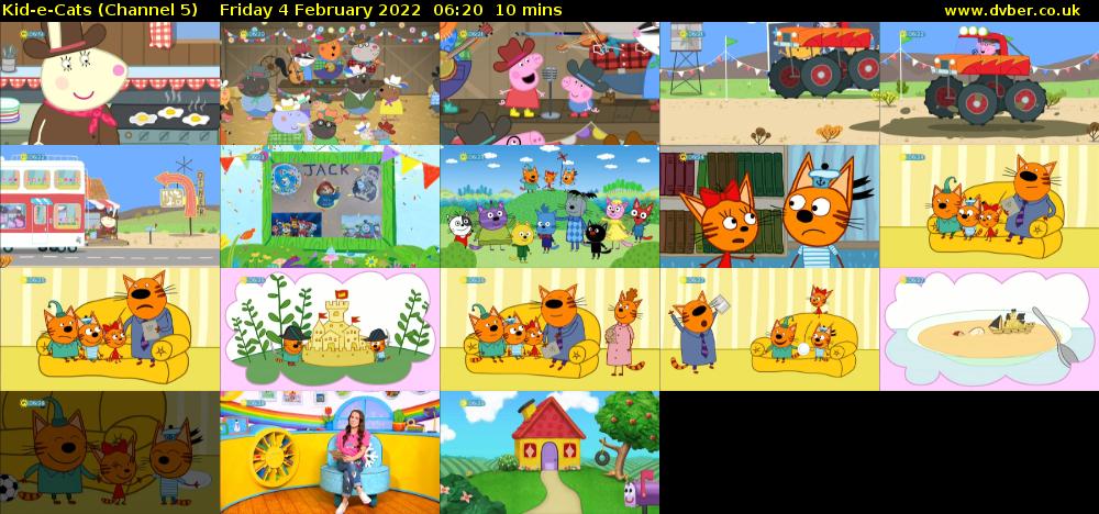 Kid-e-Cats (Channel 5) Friday 4 February 2022 06:20 - 06:30