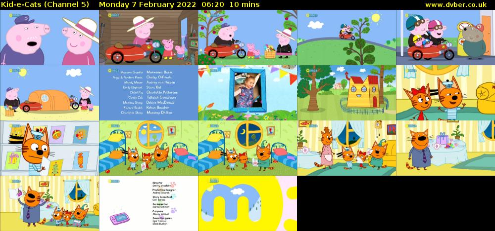 Kid-e-Cats (Channel 5) Monday 7 February 2022 06:20 - 06:30