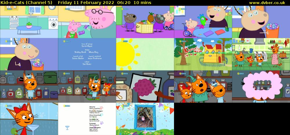 Kid-e-Cats (Channel 5) Friday 11 February 2022 06:20 - 06:30