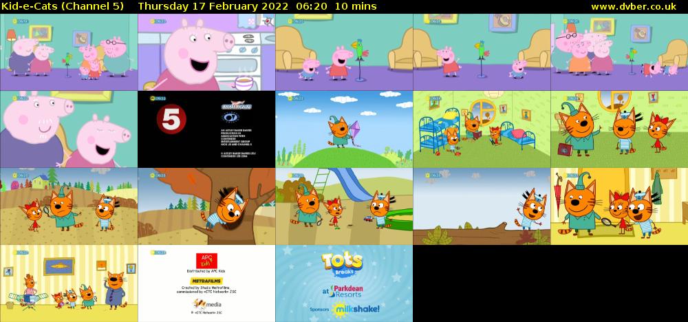 Kid-e-Cats (Channel 5) Thursday 17 February 2022 06:20 - 06:30