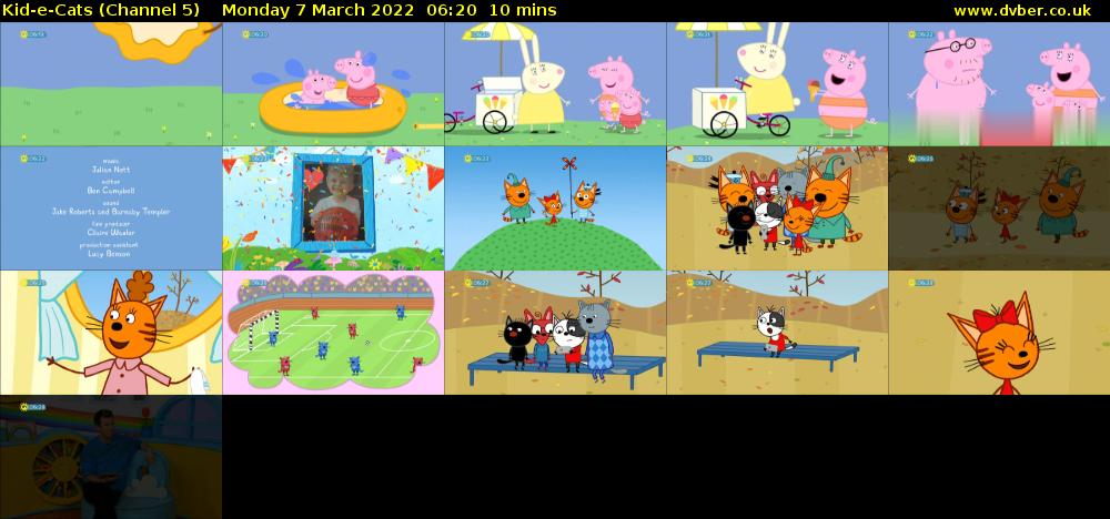 Kid-e-Cats (Channel 5) Monday 7 March 2022 06:20 - 06:30