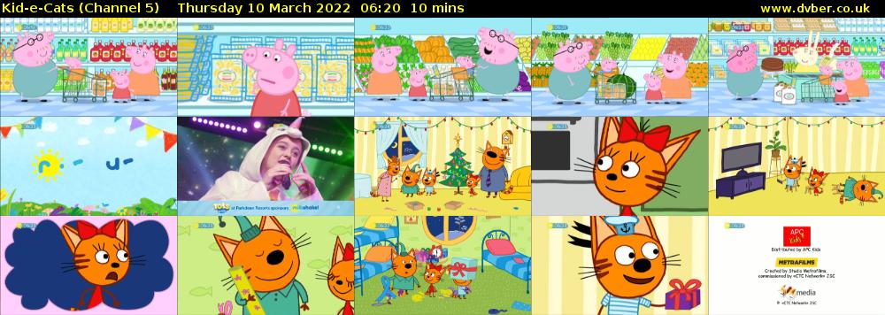 Kid-e-Cats (Channel 5) Thursday 10 March 2022 06:20 - 06:30