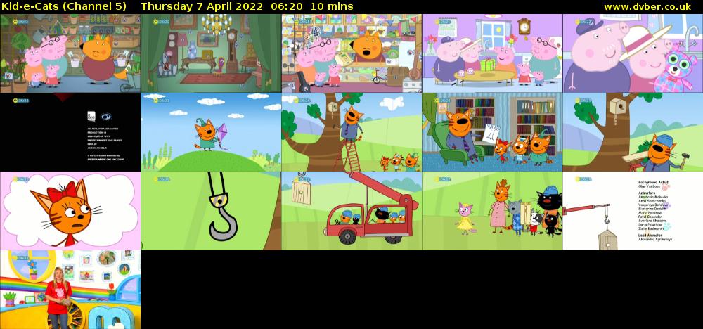 Kid-e-Cats (Channel 5) Thursday 7 April 2022 06:20 - 06:30